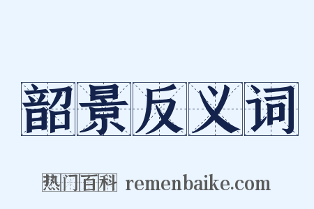 韶景反义词是什么意思的图片